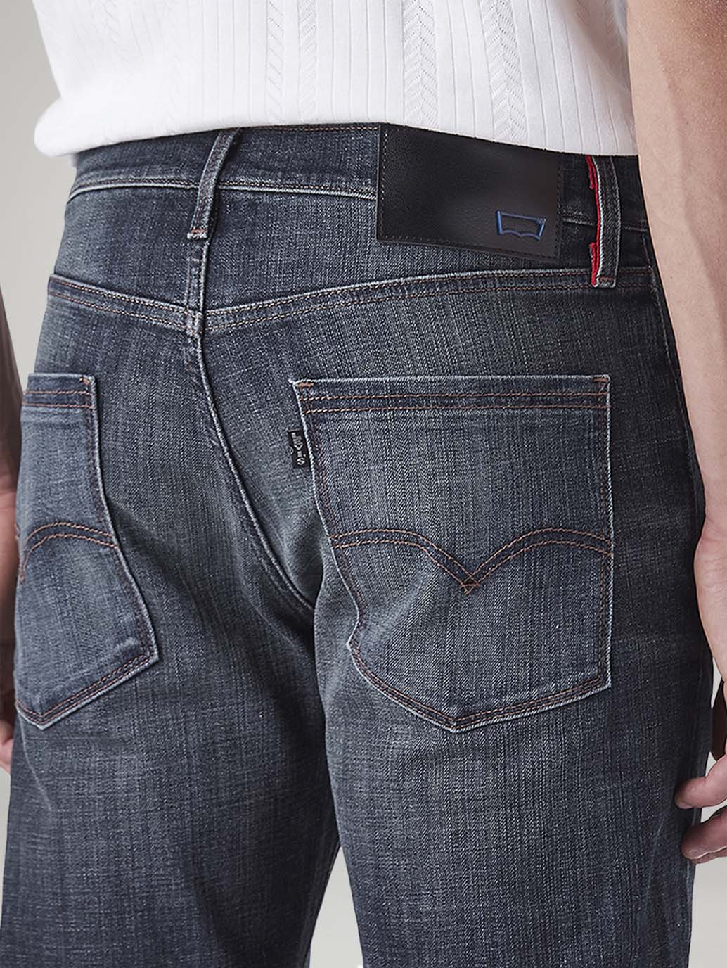 Men's 511 Dark-Blue Slim Fit Mid Rise Redloop Jeans