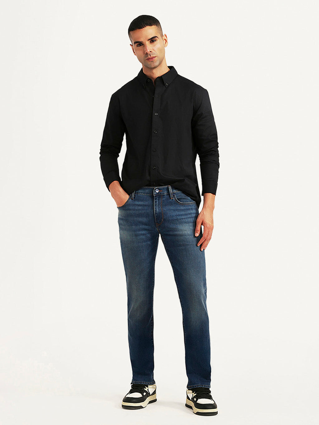 Men's Redloop 511 Blue Slim Fit Mid Rise Jeans