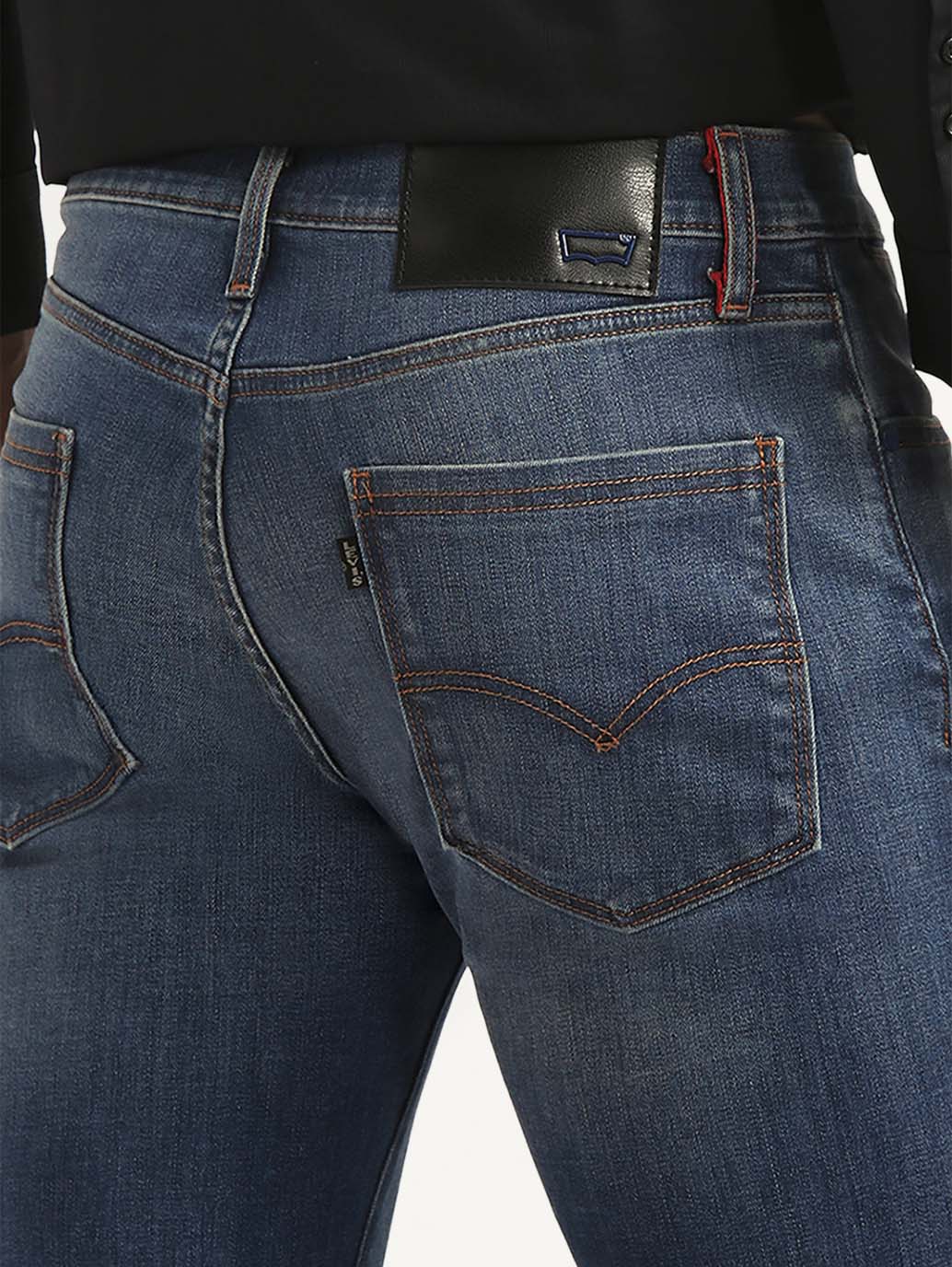 Men's Redloop 511 Blue Slim Fit Mid Rise Jeans