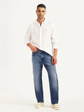 Men's Redloop 505 Blue Straight Fit Mid Rise Jeans
