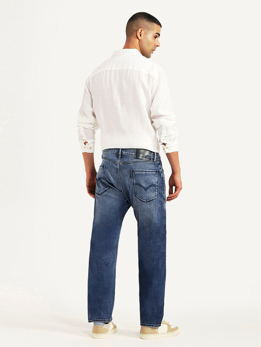 Men's Redloop 505 Blue Straight Fit Mid Rise Jeans