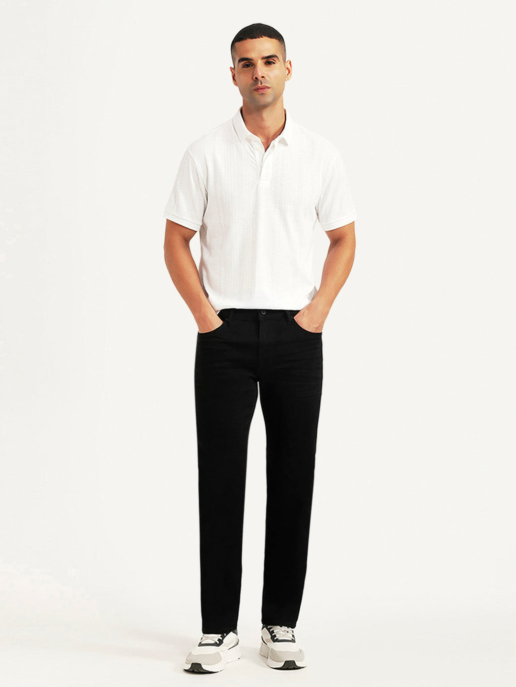 Men's Redloop 511 Black Slim Fit Mid Rise Jeans