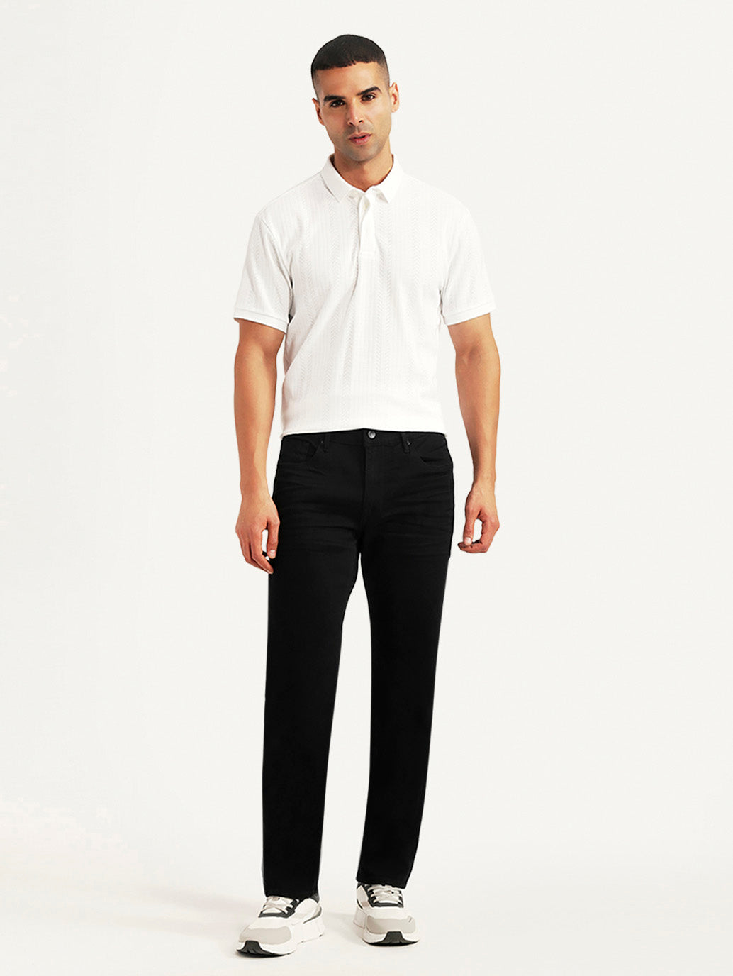 Men's Redloop 511 Black Slim Fit Mid Rise Jeans