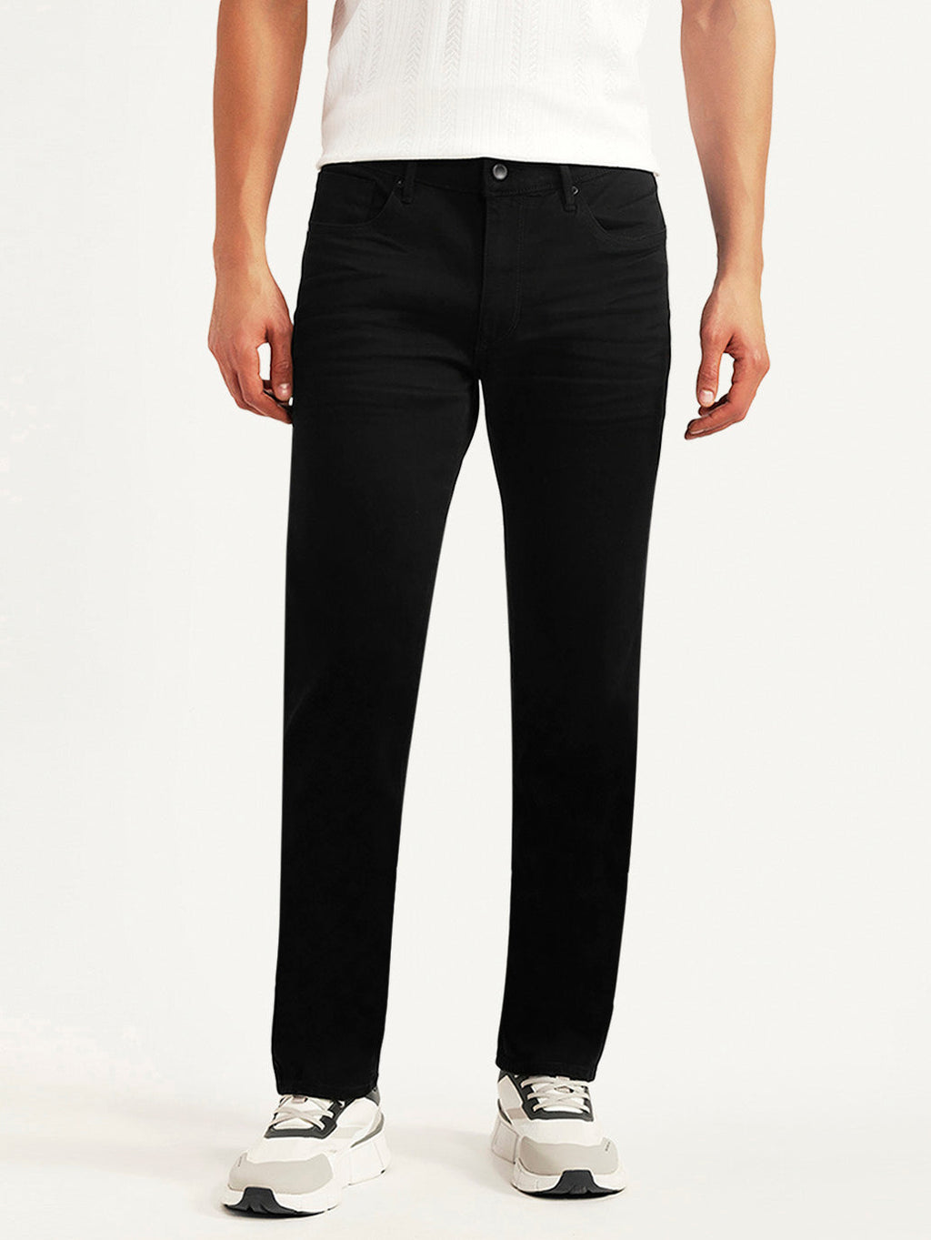 Men's Redloop 511 Black Slim Fit Mid Rise Jeans