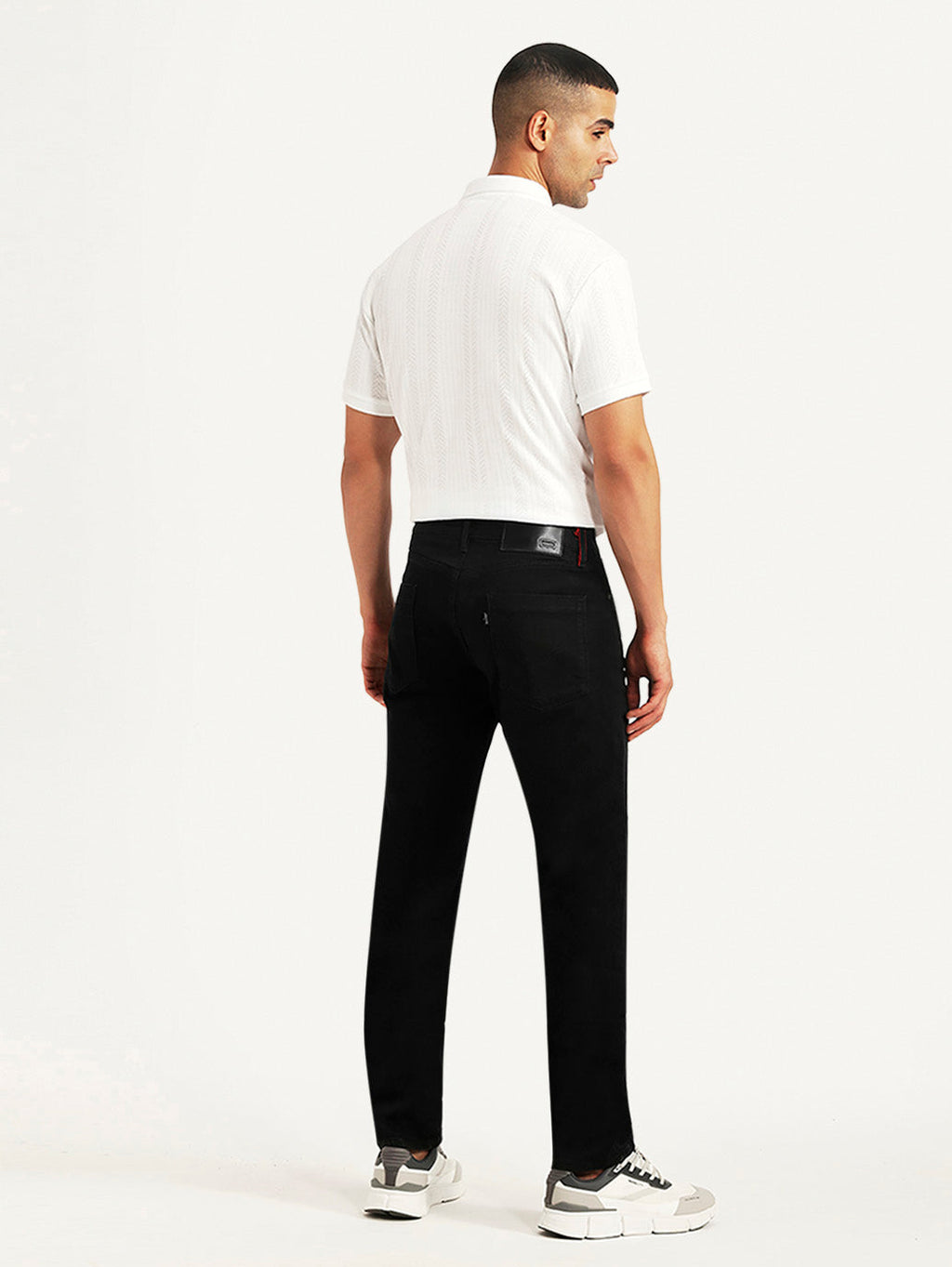 Men's Redloop 511 Black Slim Fit Mid Rise Jeans