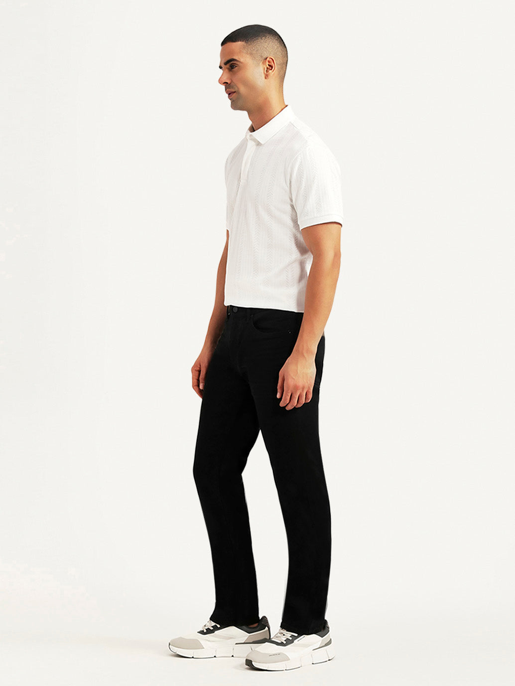 Men's Redloop 511 Black Slim Fit Mid Rise Jeans