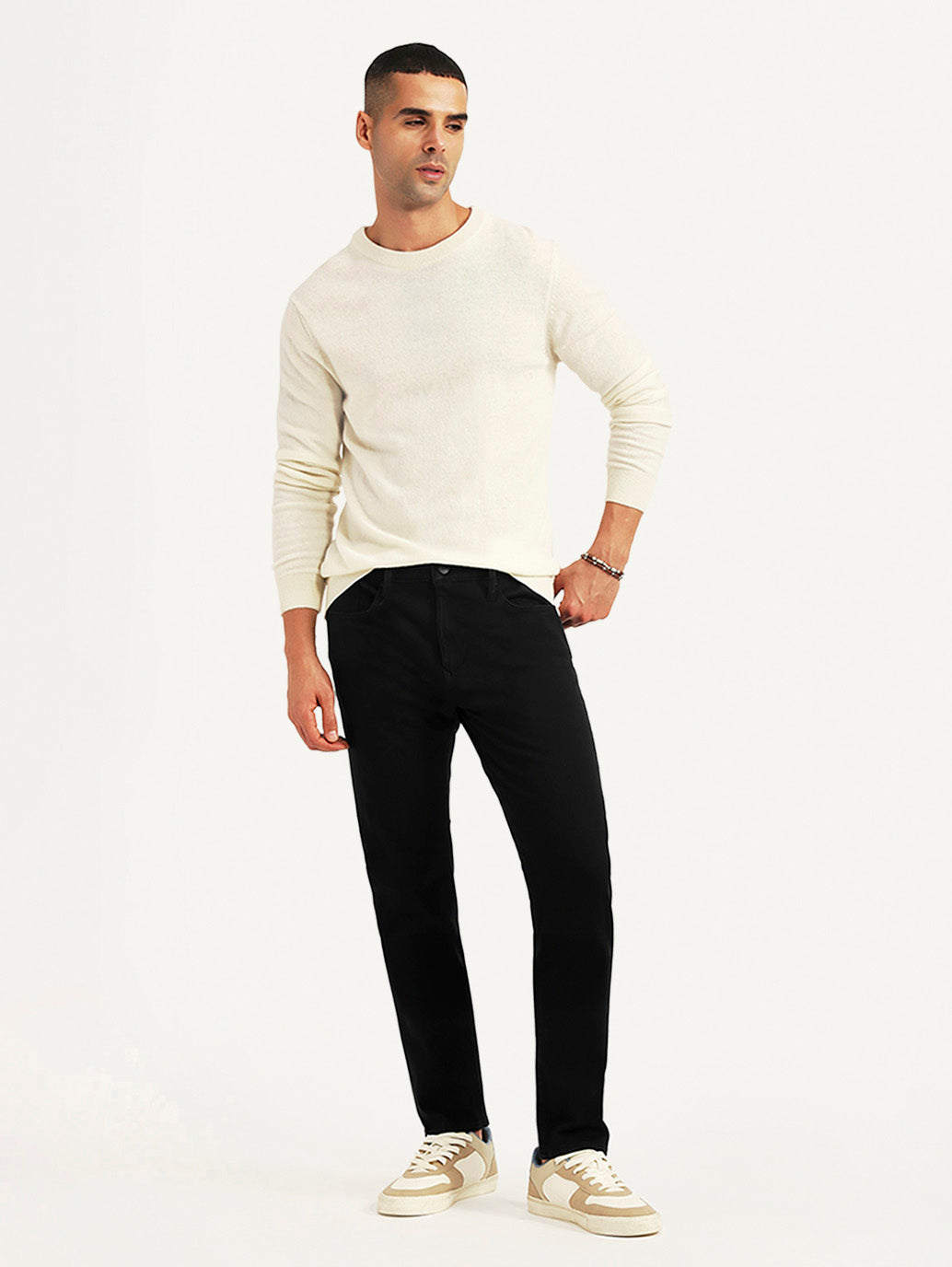 Men's Redloop 512 Black Slim Tapered Fit Mid Rise Jeans