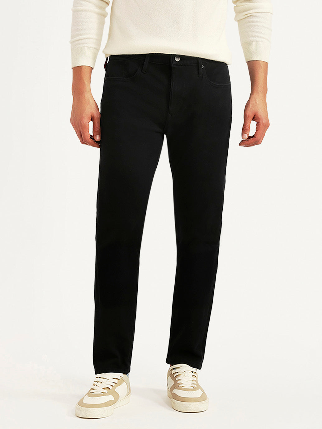 Men's Redloop 512 Black Slim Tapered Fit Mid Rise Jeans