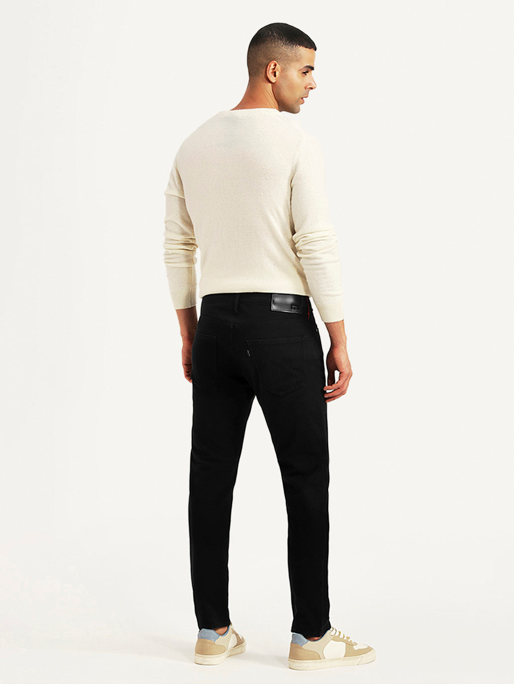 Men's Redloop 512 Black Slim Tapered Fit Mid Rise Jeans
