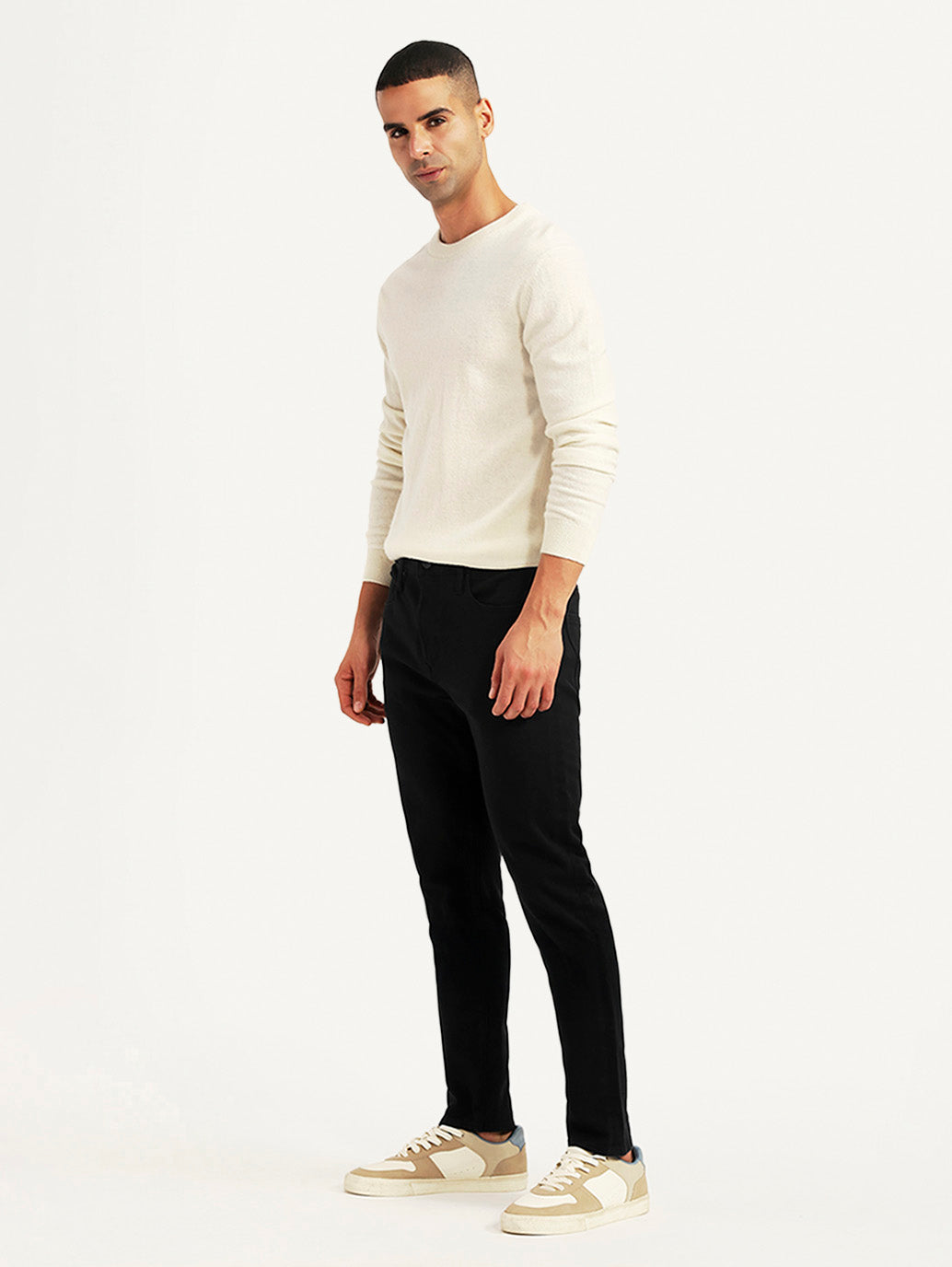 Men's Redloop 512 Black Slim Tapered Fit Mid Rise Jeans