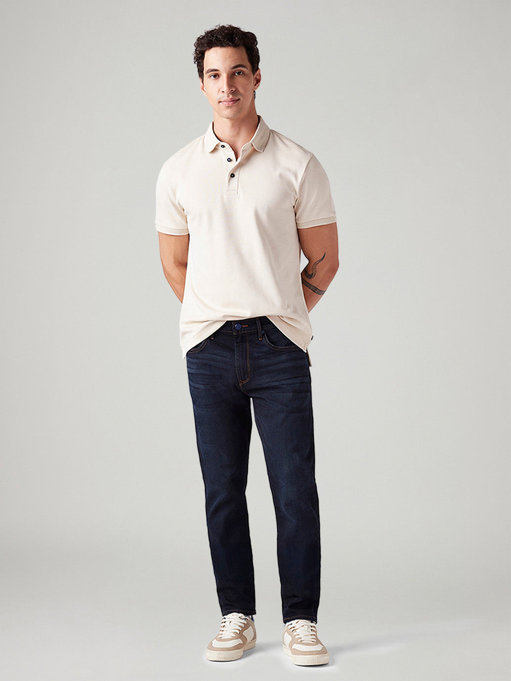 Men's 512 Dark Blue Slim Tapered Fit Mid Rise Jeans