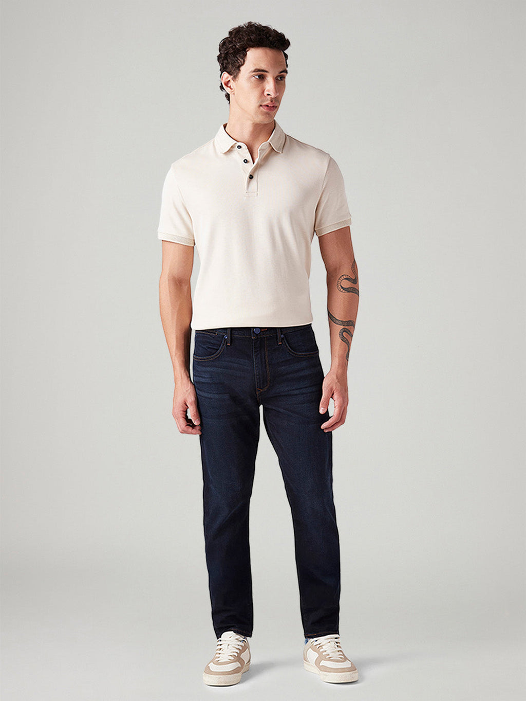 Men's 512 Dark Blue Slim Tapered Fit Mid Rise Jeans