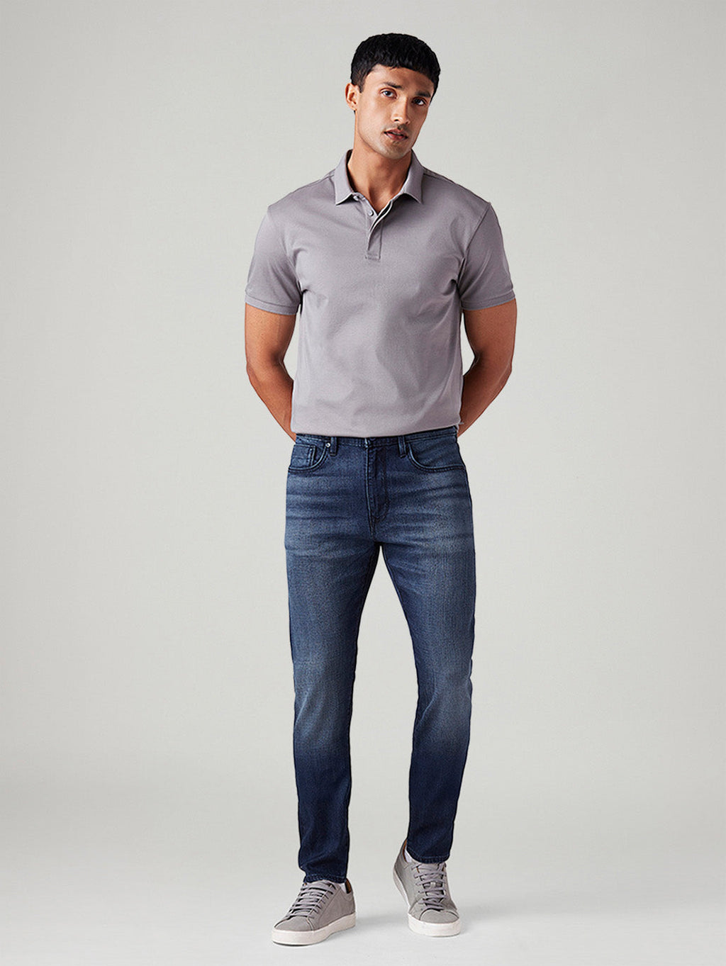 Men's 512 Dark-Blue Slim Tapered Fit Mid Rise Jeans