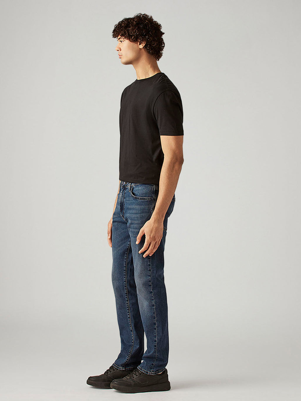 Men's 513 Blue Slim Straight Fit Mid Rise Redloop Jeans