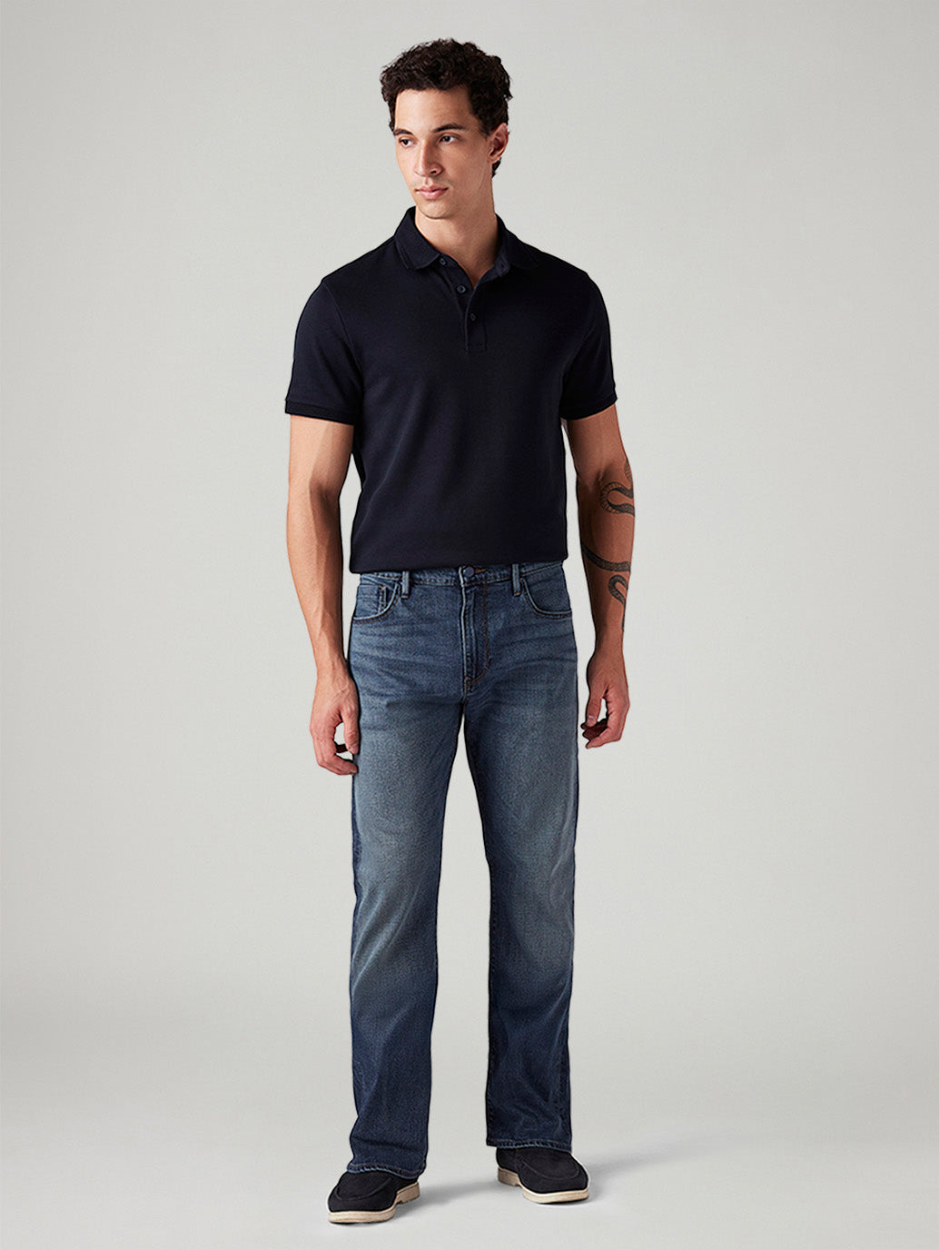 Men's 517 Blue Bootcut Fit Mid Rise Jeans
