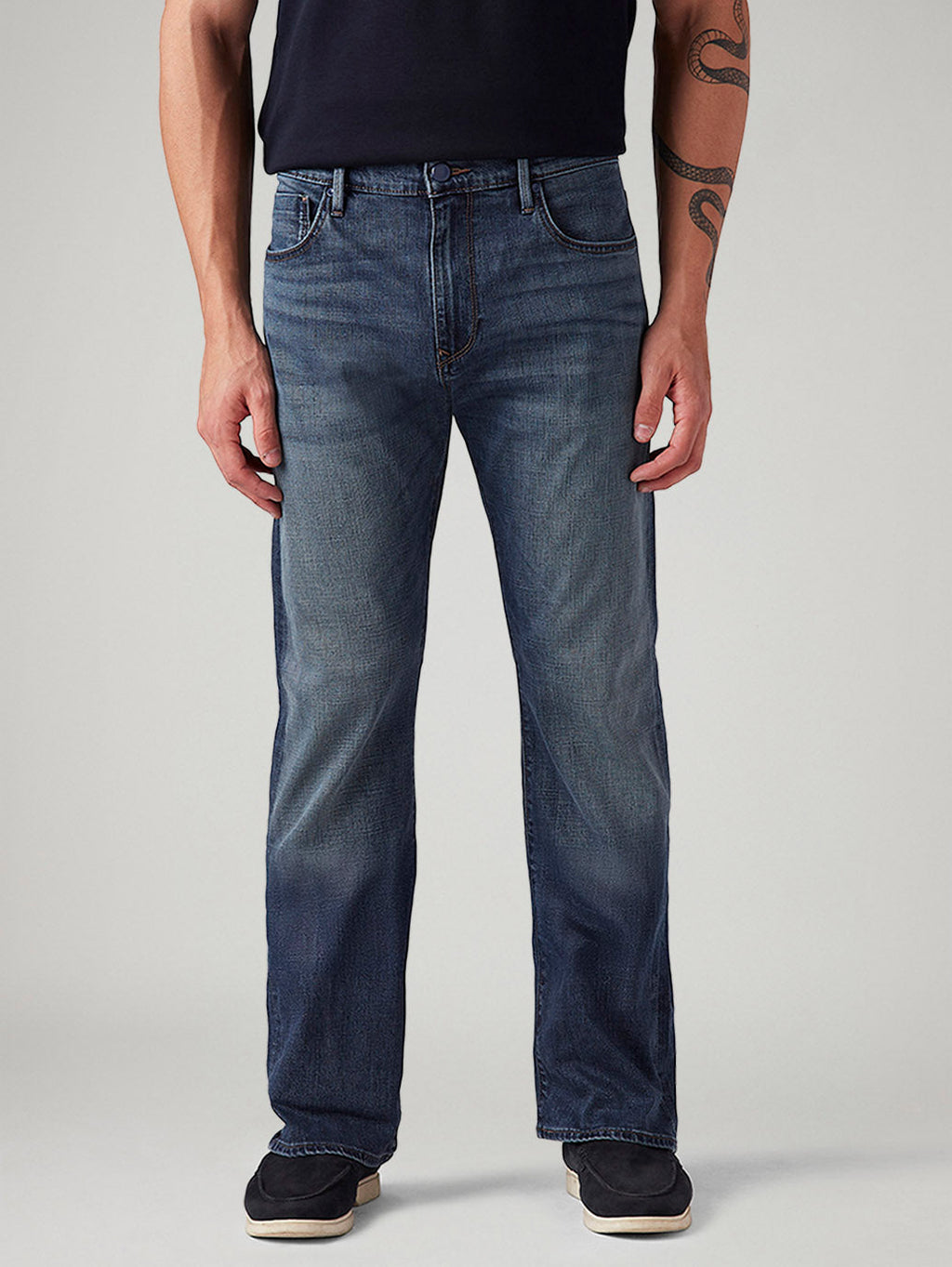 Men's 517 Blue Bootcut Fit Mid Rise Jeans