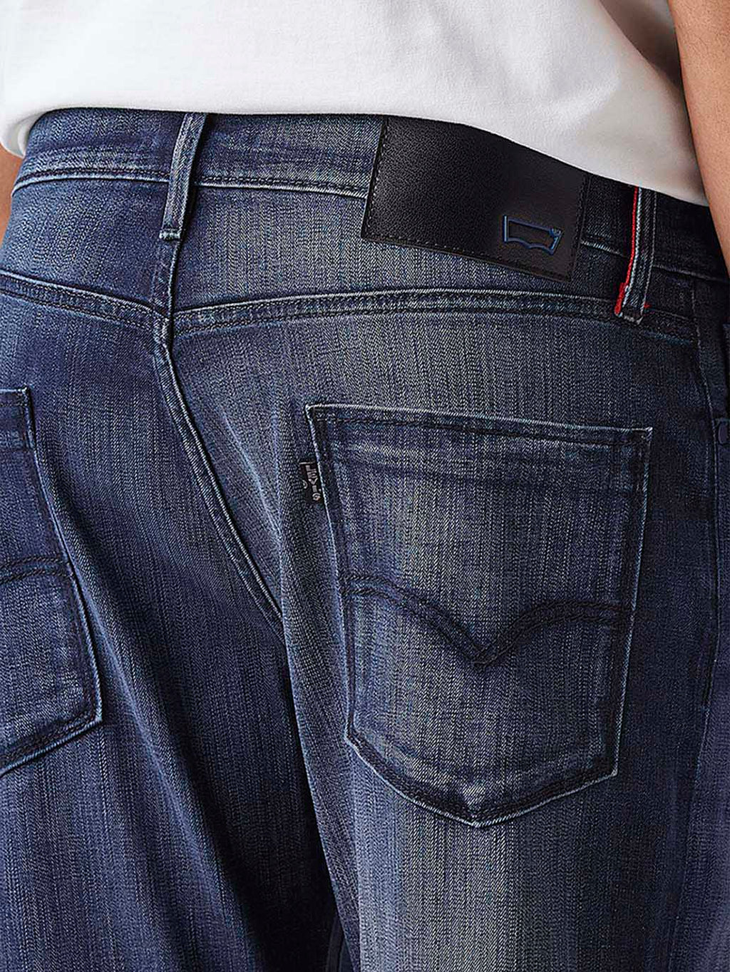 Men's 527 Dark Blue Bootcut Fit Mid Rise Redloop Jeans