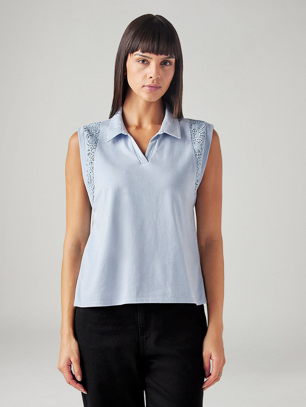 Women's Crochet Regular Fit T-Shirt