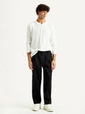 Men's 568 Black Loose Fit Mid Rise Chinos