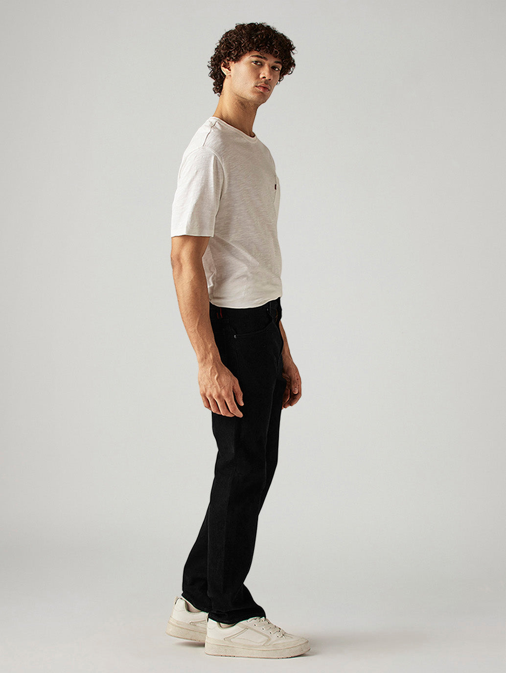 Men's 517 Black Bootcut Fit Mid Rise Redloop Jeans