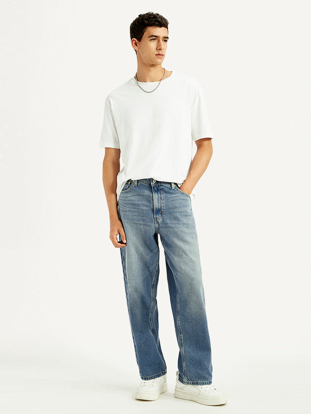 Men's 578 Blue Loose Fit Mid Rise Jeans