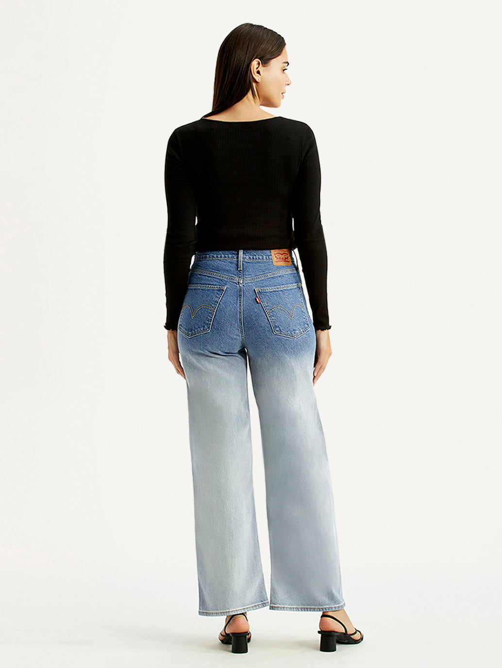 Women's Light Indigo Flared Fit High Rise Jeans