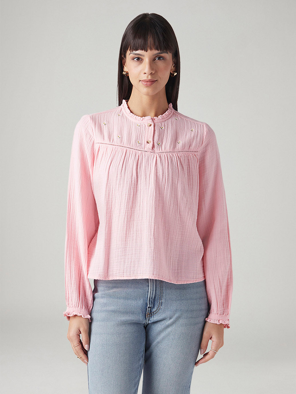 Women's Embroidered Regular Fit Top