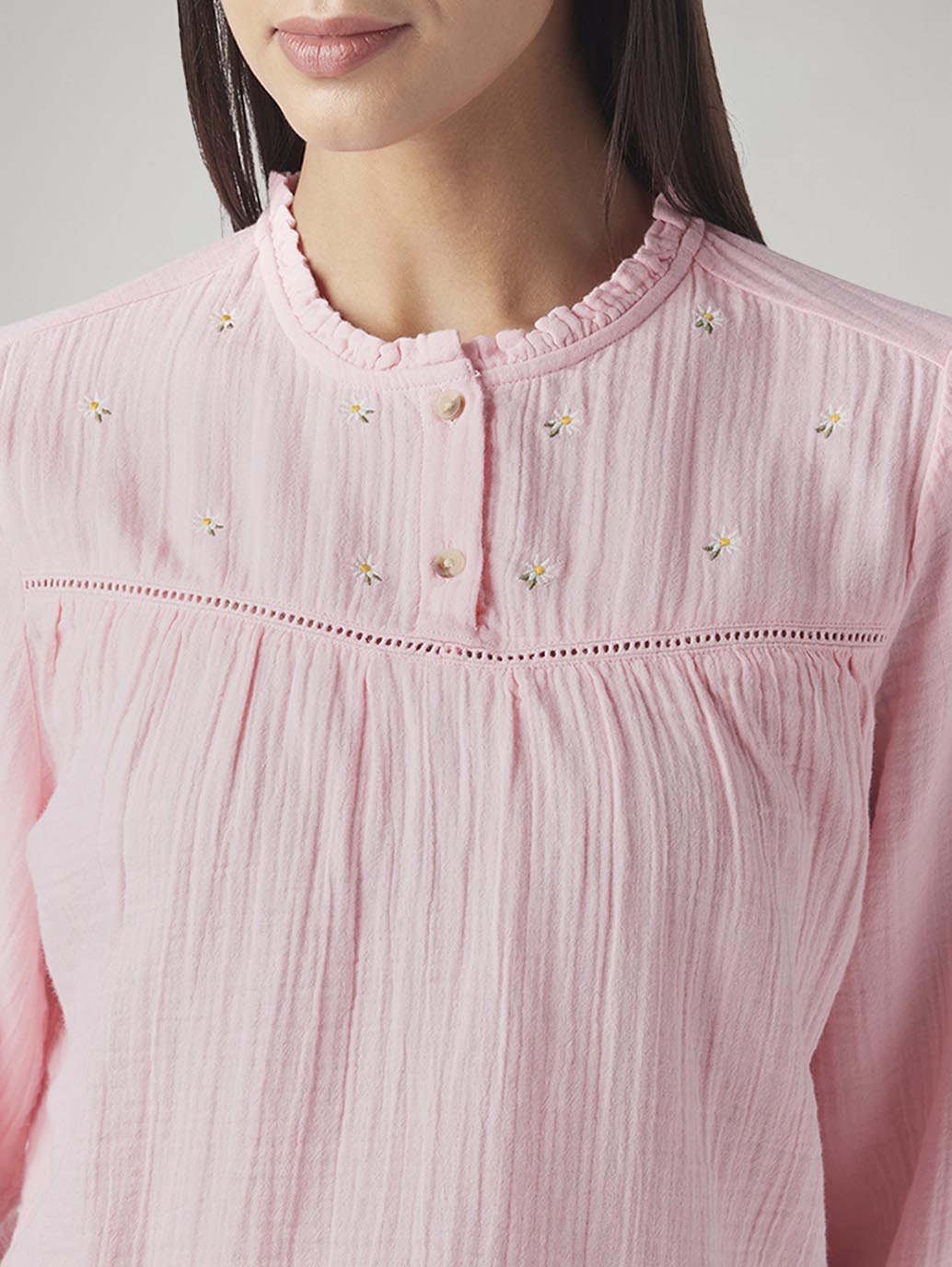 Women's Embroidered Regular Fit Top