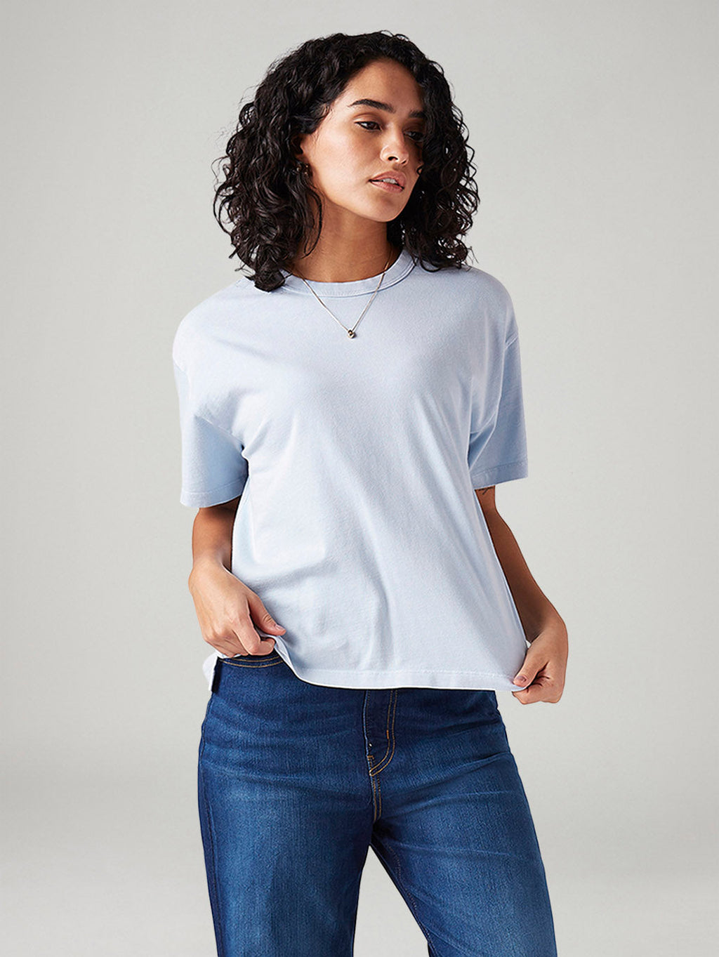 Women's Solid Relaxed Fit T-Shirt