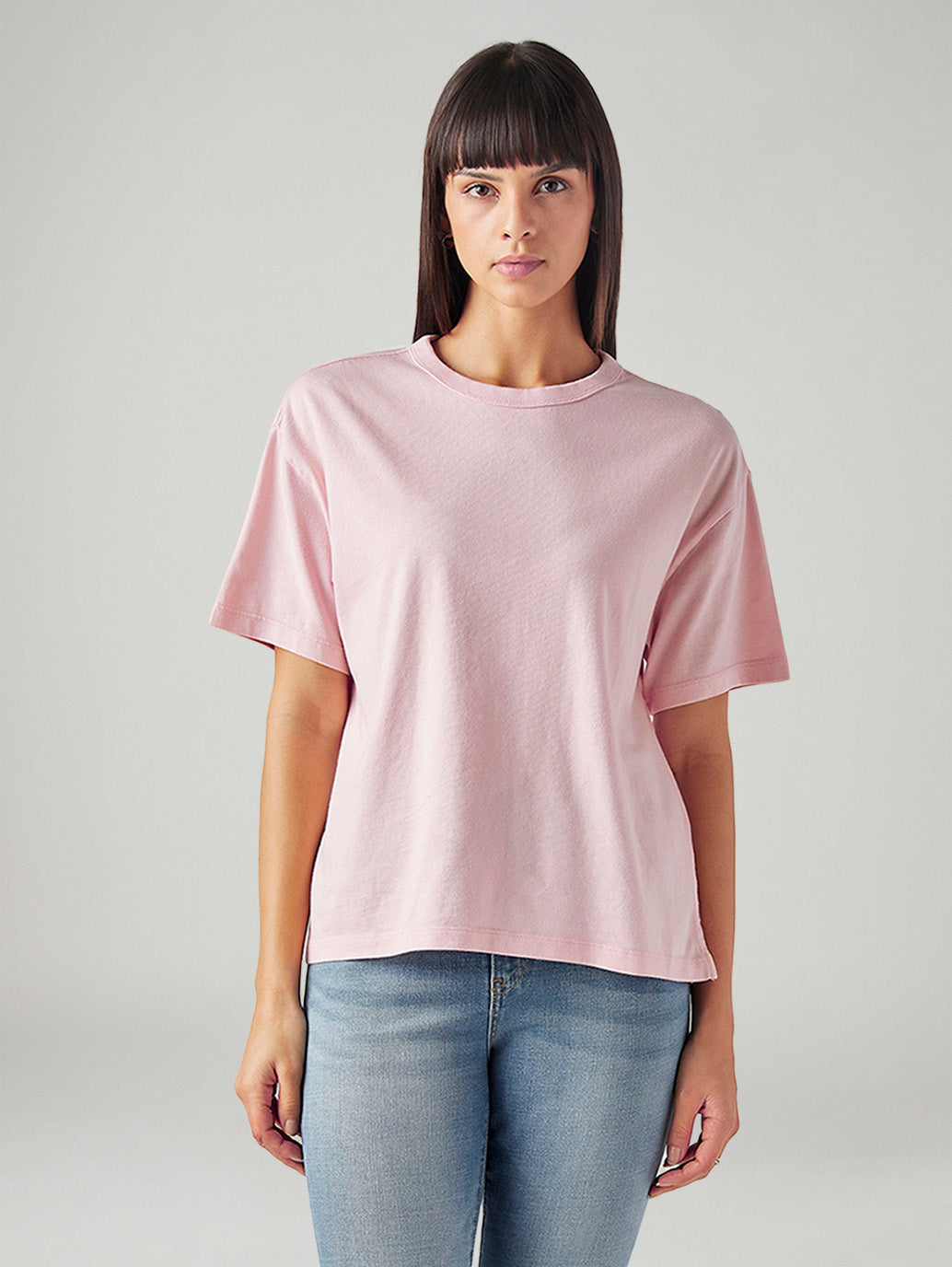 Women's Solid Relaxed Fit T-Shirt