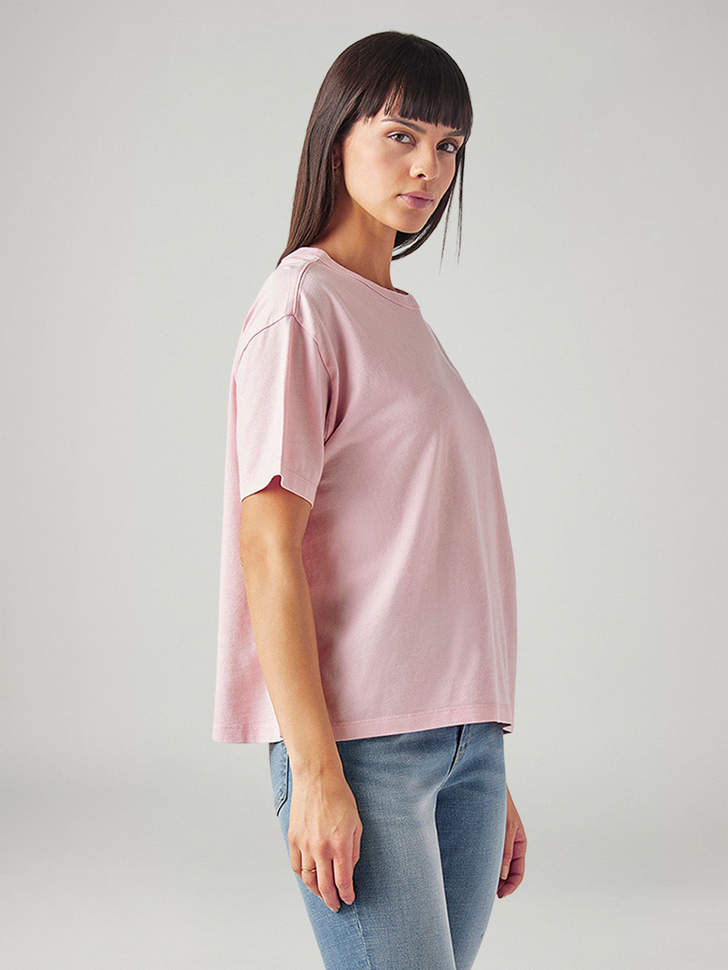 Women's Solid Relaxed Fit T-Shirt