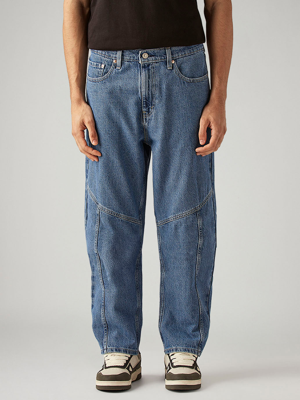 Men's 568 Blue Loose Fit Mid Rise Jeans