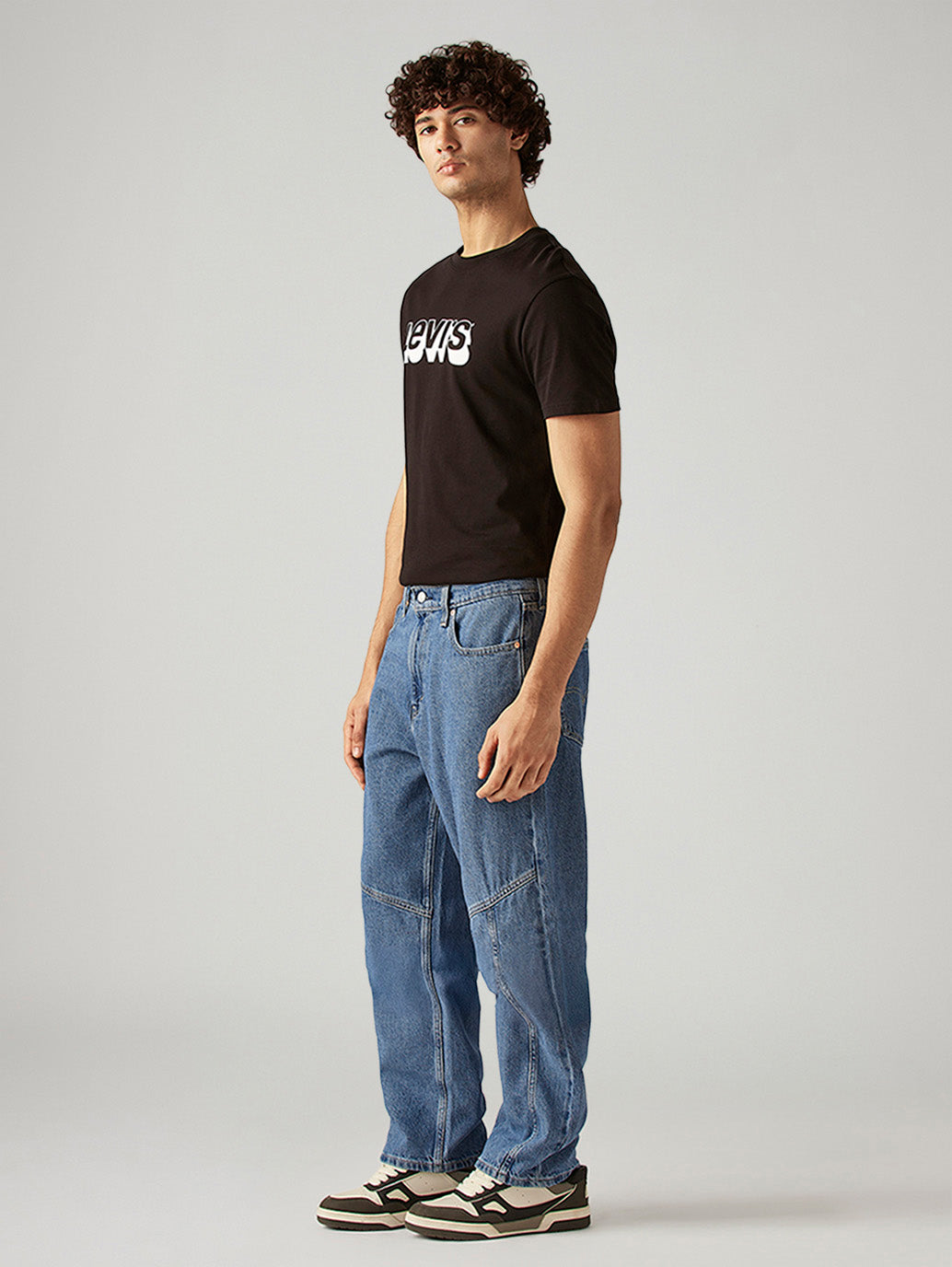 Men's 568 Blue Loose Fit Mid Rise Jeans