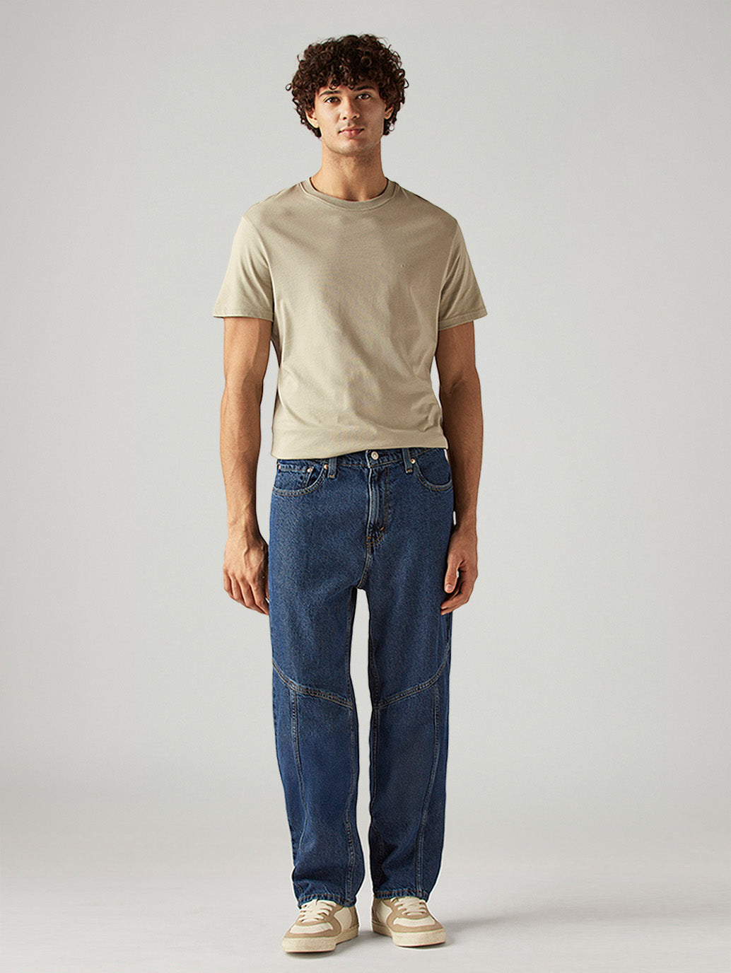Men's 568 Dark Blue Loose Fit Mid Rise Jeans