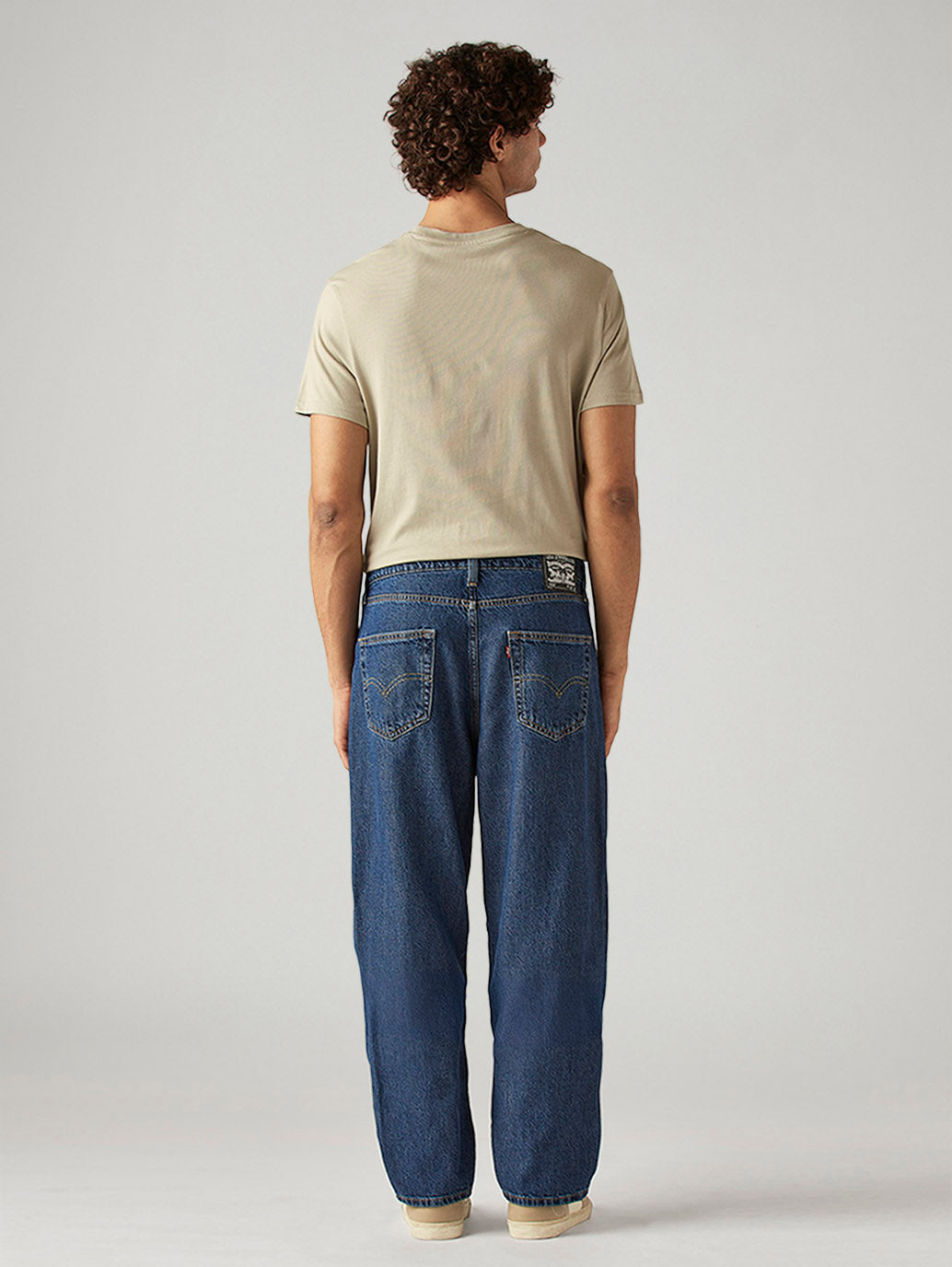 Men's 568 Dark Blue Loose Fit Mid Rise Jeans