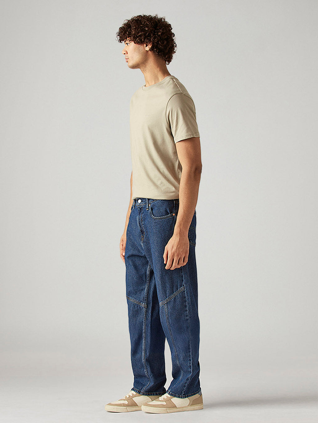 Men's 568 Dark Blue Loose Fit Mid Rise Jeans