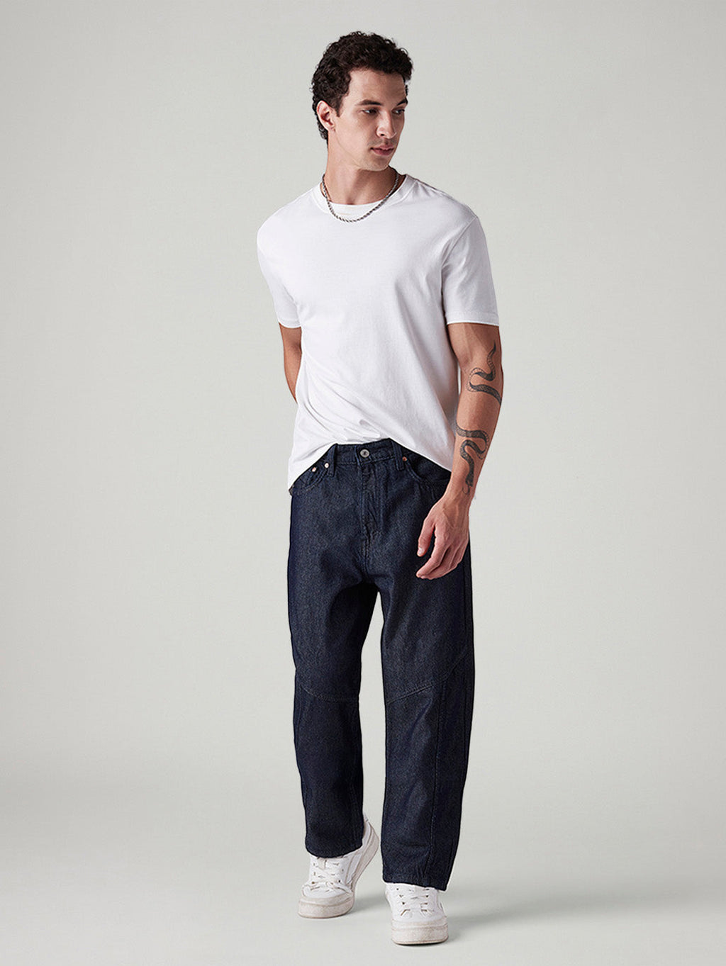Men's 568 Dark Indigo Loose Fit Mid Rise Jeans