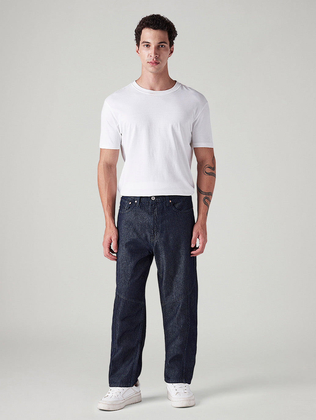 Men's 568 Dark Indigo Loose Fit Mid Rise Jeans