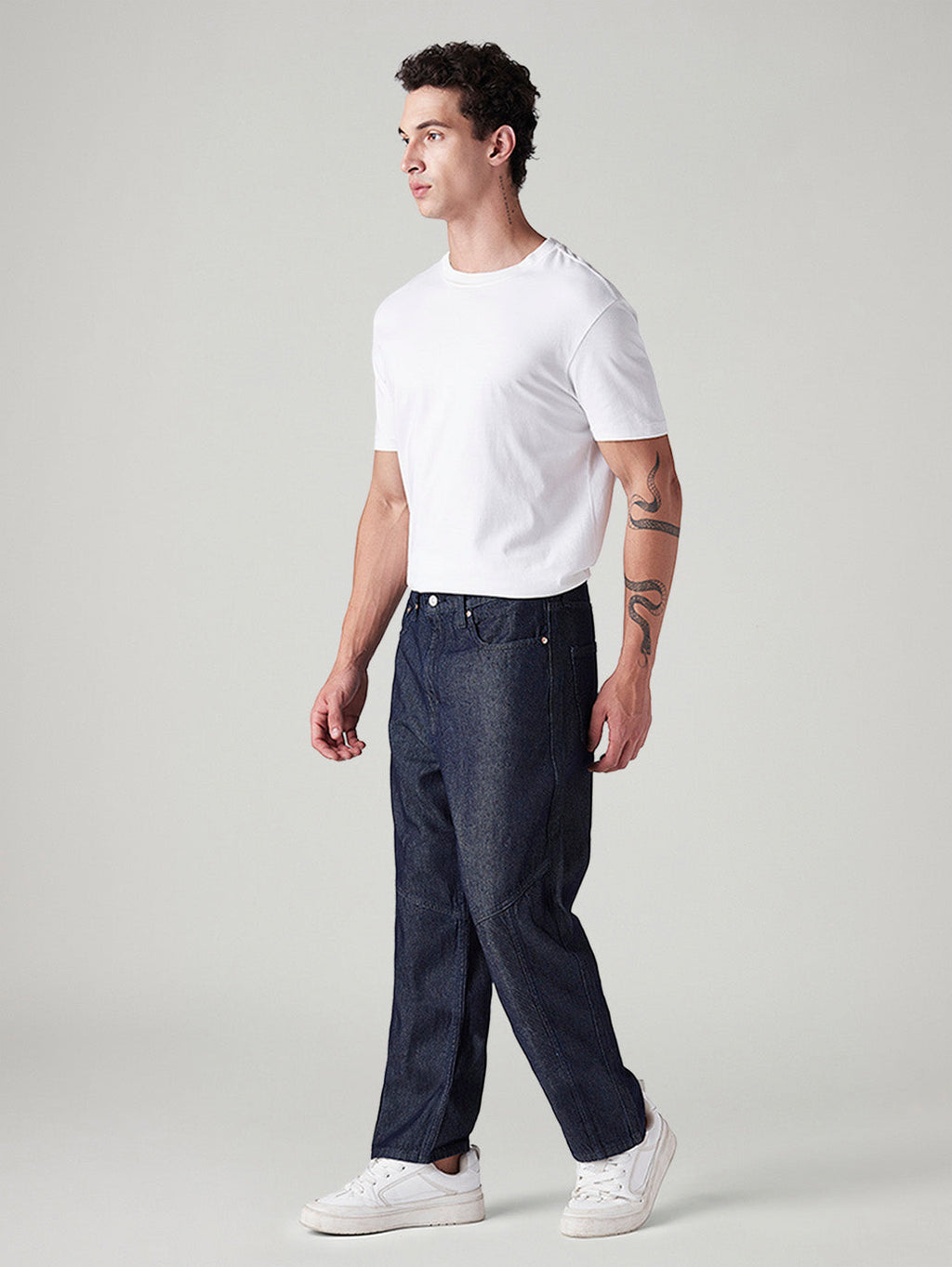 Men's 568 Dark Indigo Loose Fit Mid Rise Jeans