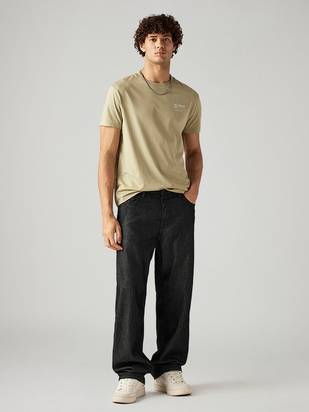 Men's 578 Black Baggy Fit Mid Rise Jeans