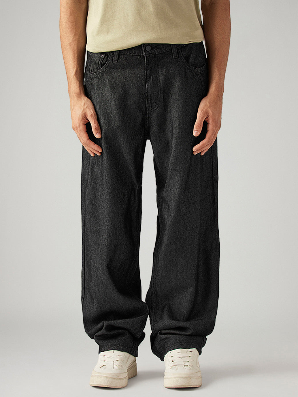 Men's 578 Black Baggy Fit Mid Rise Jeans