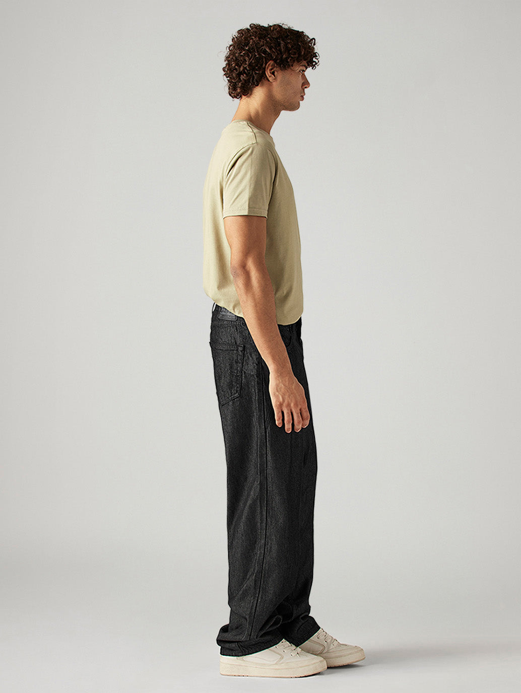 Men's 578 Black Baggy Fit Mid Rise Jeans