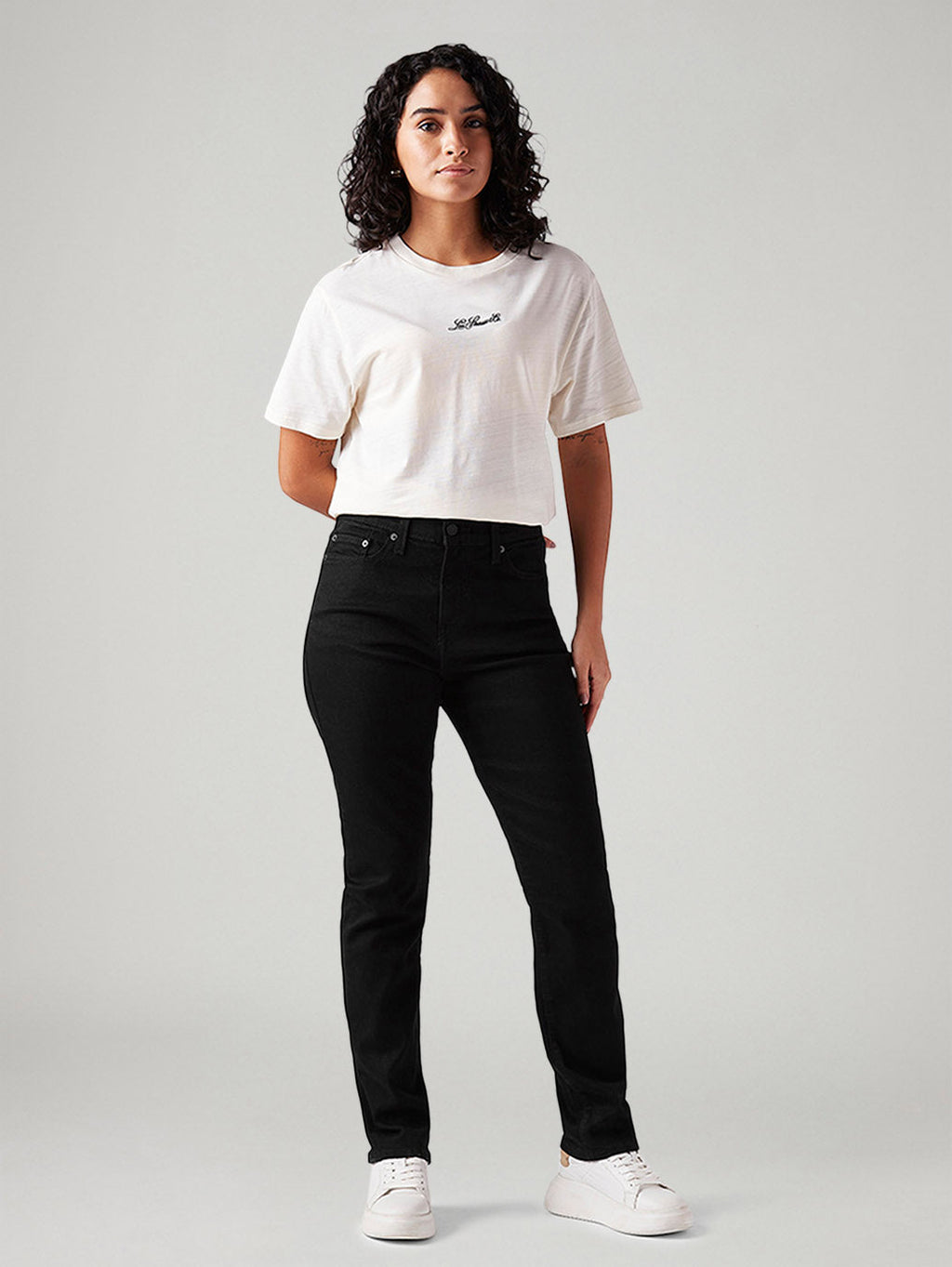 Women's Black Wedgie Slim Fit Mid Rise Jeans