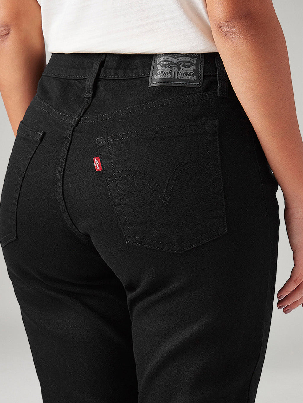 Women's Black Wedgie Slim Fit Mid Rise Jeans