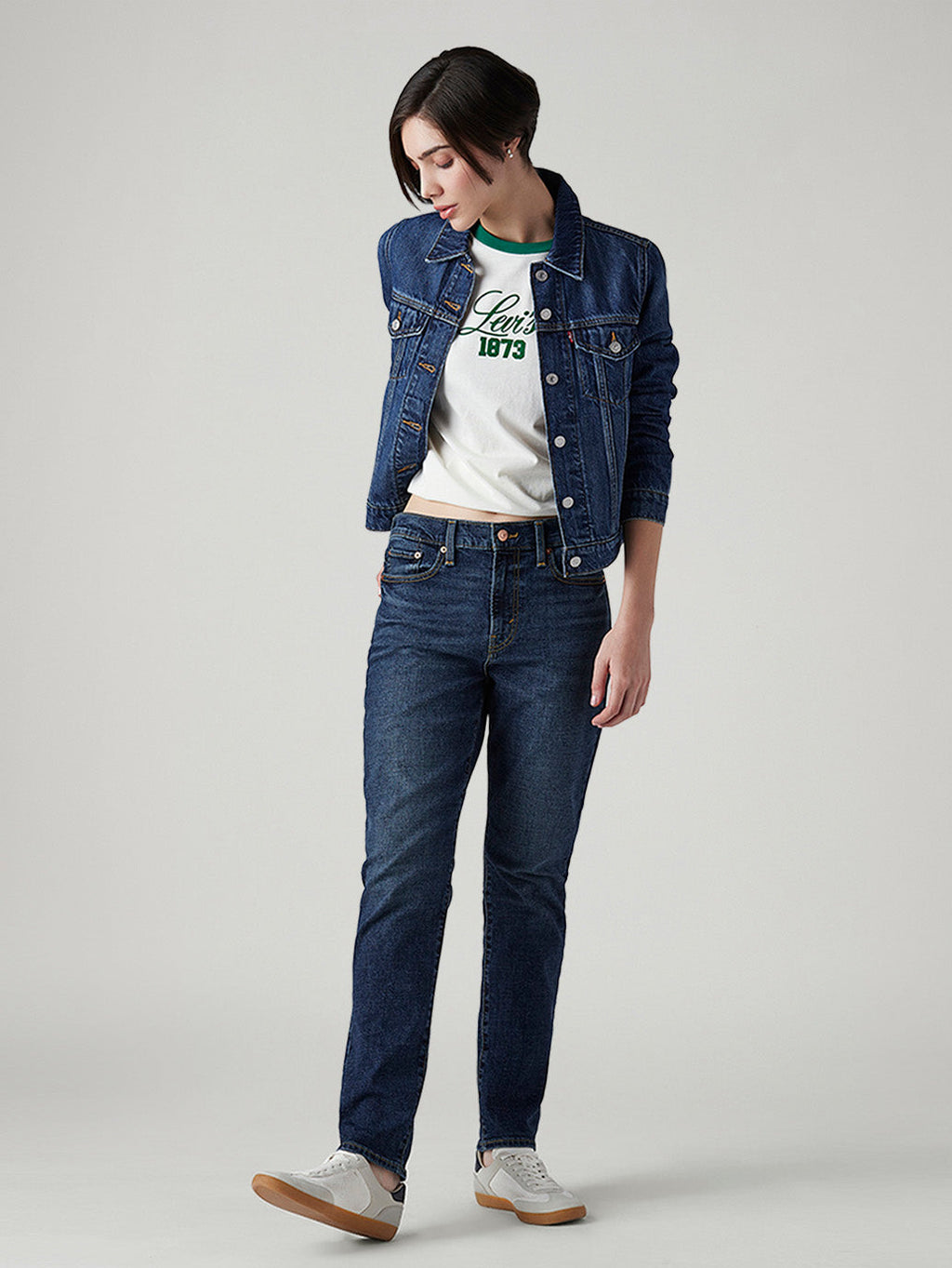 Women's Dark Indigo Wedgie Slim Fit Mid Rise Jeans