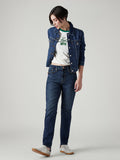 Women's Dark Indigo Wedgie Slim Fit Mid Rise Jeans