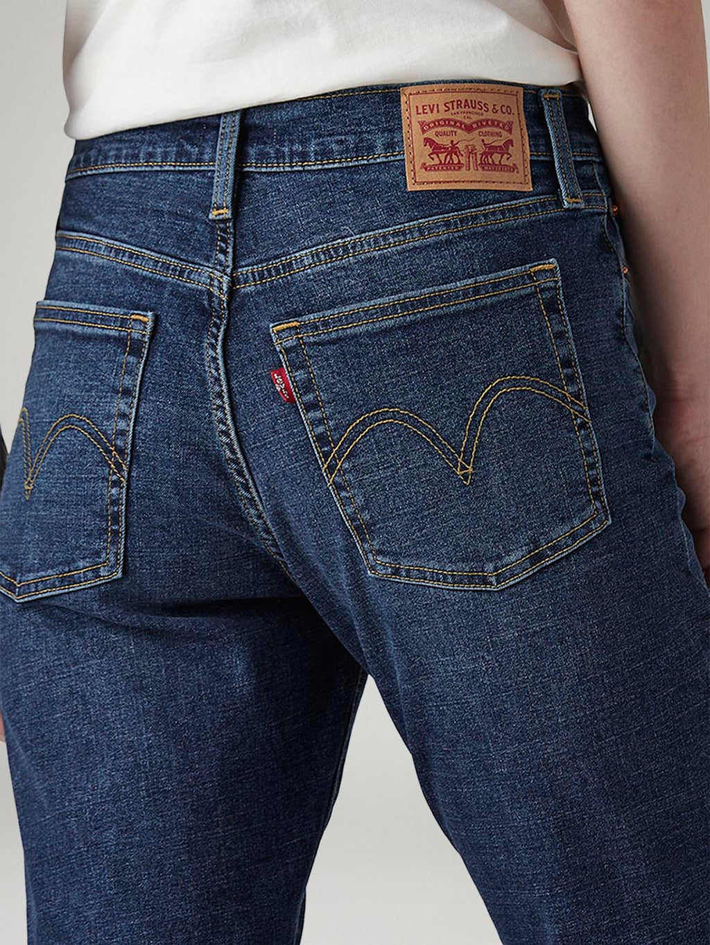 Women's Dark Indigo Wedgie Slim Fit Mid Rise Jeans