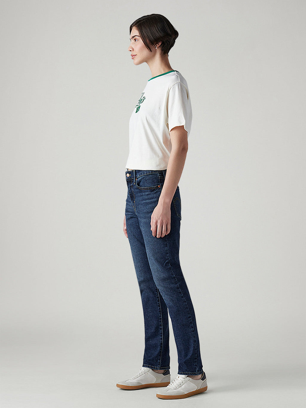 Women's Dark Indigo Wedgie Slim Fit Mid Rise Jeans