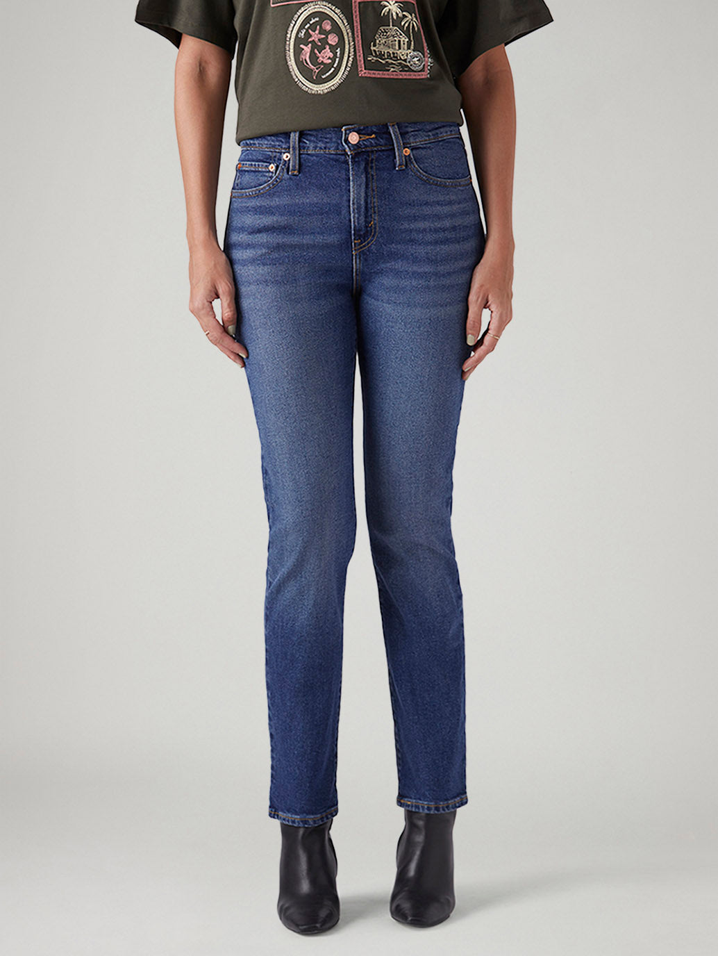 Women's Blue Wedgie Slim Fit Mid Rise Jeans