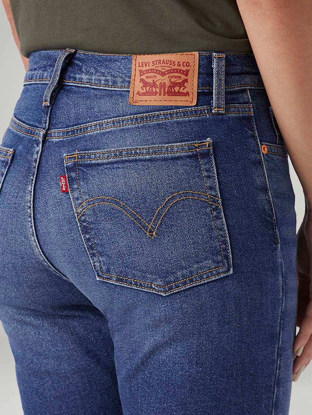 Women's Blue Wedgie Slim Fit Mid Rise Jeans